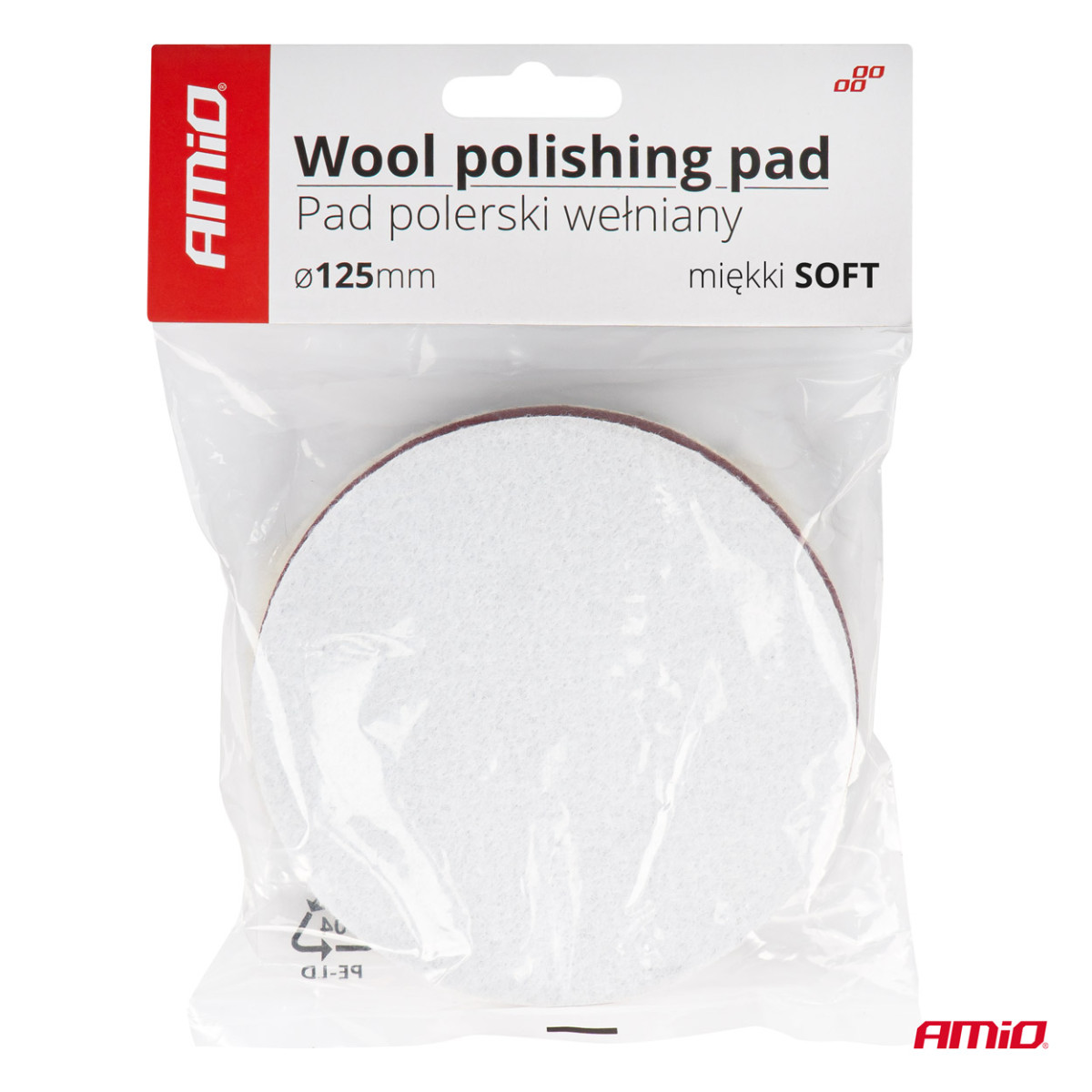 Wool polishing disc SOFT 125mm AMIO-03704