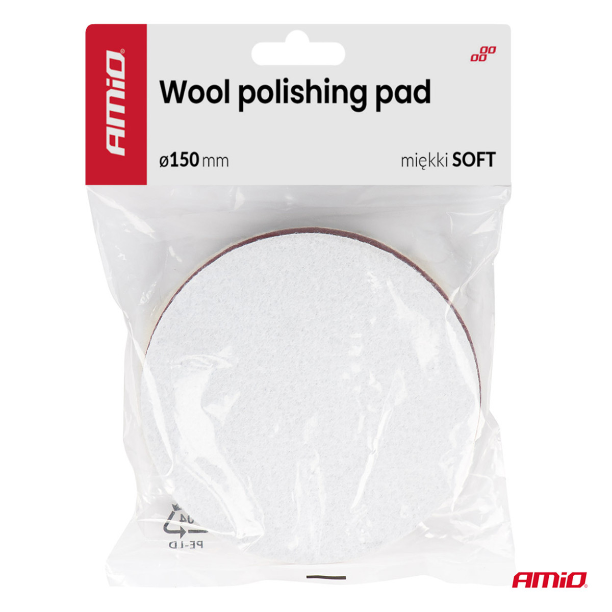 Wool polishing disc, soft, 150 mm ADET-34 AMIO-04882