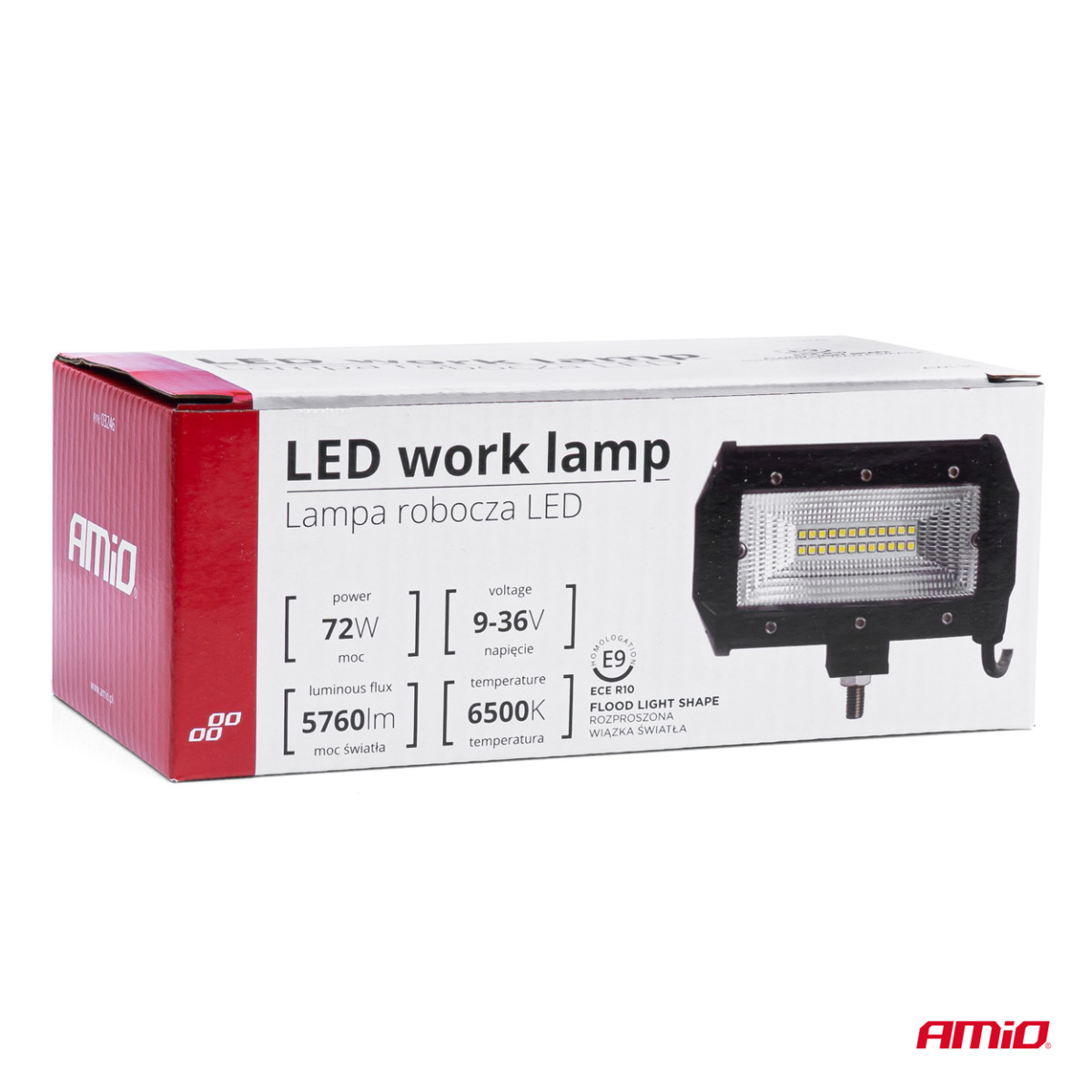 LED Work Lamp, 72 W, 9-36 V, AWL35