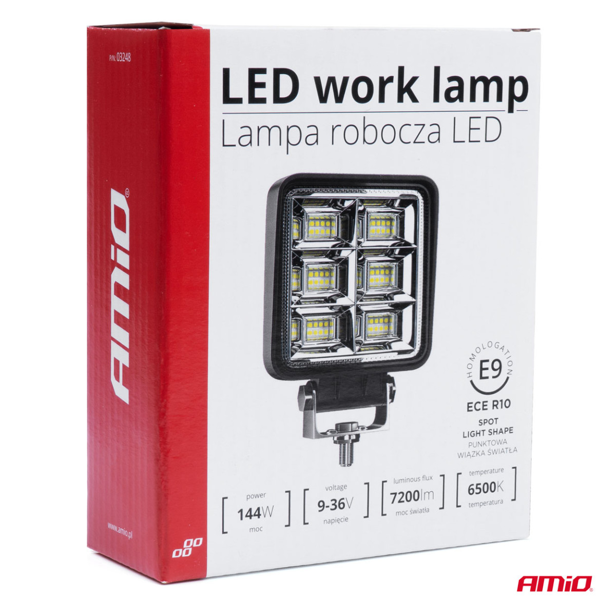 LED Work Lamp, 144 W, 9-36 V, AWL37
