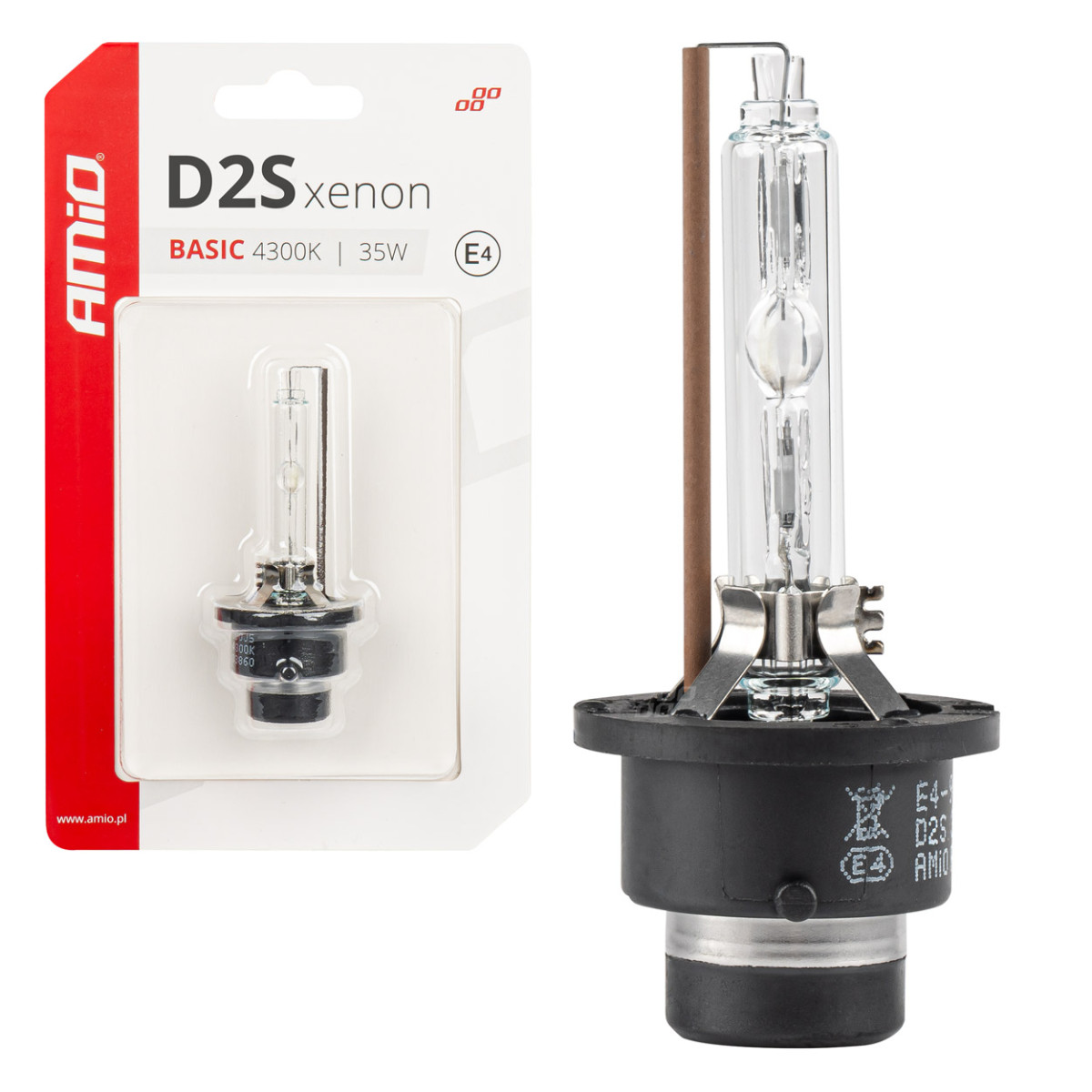 Xenon bulb D2S 35W 4300K AMiO BASIC blister AMIO-03860
