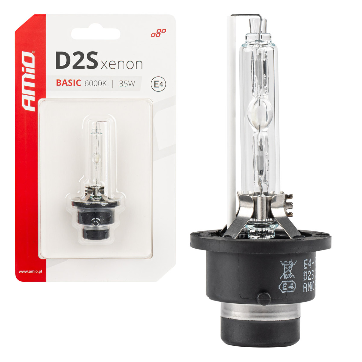 Xenon bulb D2S 35W 6000K AMiO BASIC blister AMIO-03861