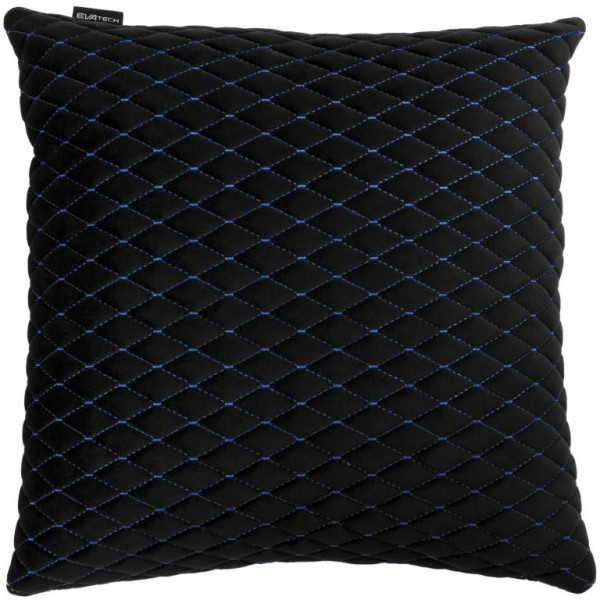 EVAtech Car Pillow 40x40 cm - black / blue stitches