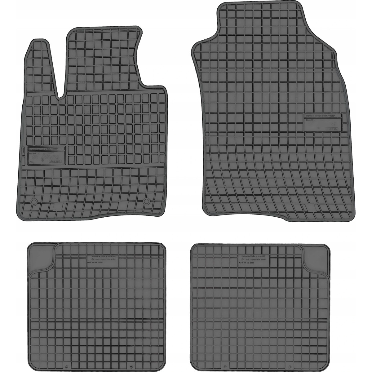 Rubber mats Fiat Panda III from 2011 Rubber mats Fiat Panda III from 2011