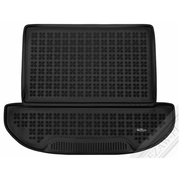 Rubber trunk mat Hyundai Santa Fe IV Hybrid facelifting from 2020 (7 places)