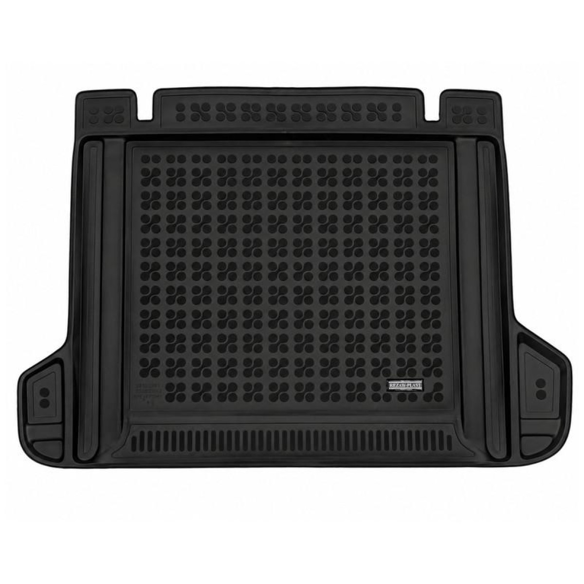 Rubber trunk mat Toyota Land Cruiser J150 2017-2024 (5 places, with 220V socket, with load securing system)