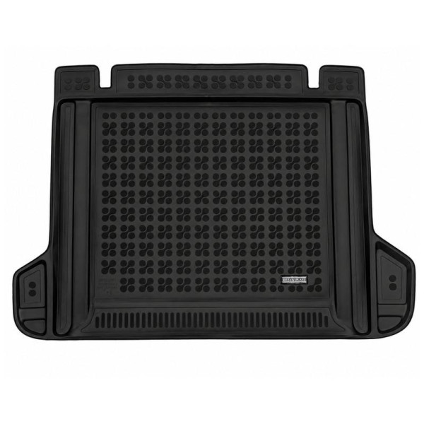 Rubber trunk mat Toyota Land Cruiser J150 2017-2024 (5 places, with 220V socket, with load securing system)