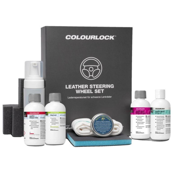 KOCH CHEMIE COLOURLOCK Leather Steering Wheel Set, black leather steering wheel renewal kit KOCH CHEMIE COLOURLOCK Leather Steering Wheel Set, black leather steering wheel renewal kit